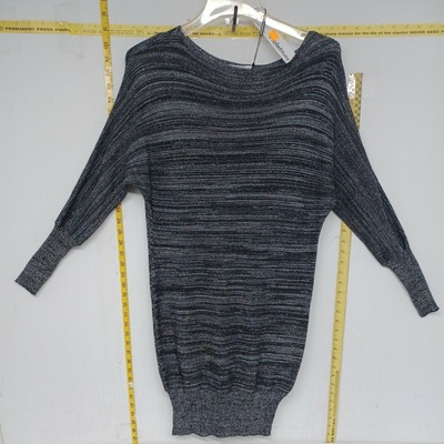 Womens Sweater Silver And Black Violet 