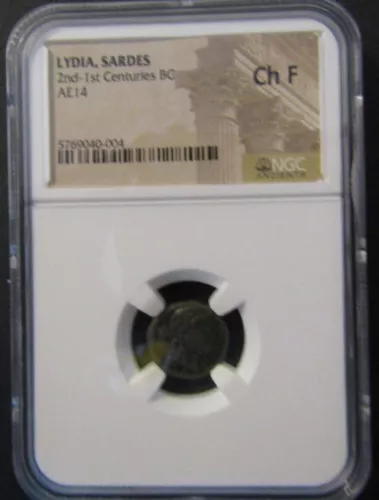 2nd-1st Centuries BC Lydia Sardes AE14 NGC F