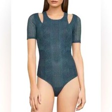 BCBGmaxazria Gwenyth Cutout Lace Bodysuit Size: XS