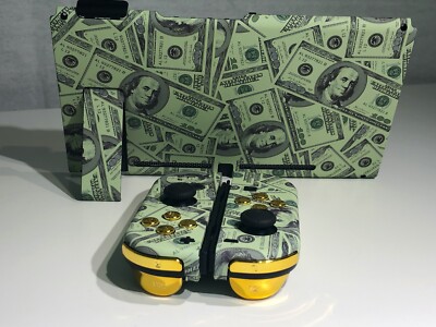 Nintendo Switch Custom Joycons CASH MONEY & GOLD  Joy-Con SET Controller JOY CON