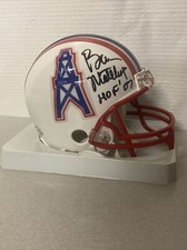 BRUCE MATTHEWS Signed Auto Mini Helmet Houston Oilers HOF NFL