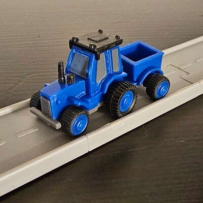 Blue Farm Tractor NEW Road To Gold Driven Battat Pocket Micro Toy Car