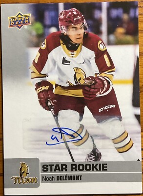 2019-20 Upper Deck CHL Autographs Noah Delémont #373 Acadie-Bathurst Titan