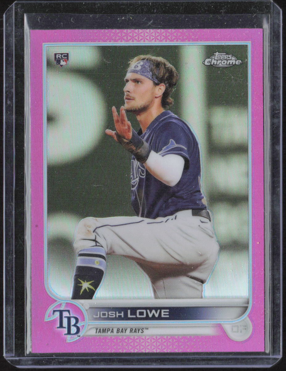 2022 Topps Chrome #83 Josh Lowe Pink Refractor RC