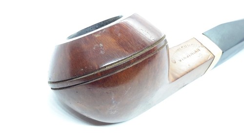 rare tobacco smoking pipe 14k gold band estate find. GREENWICH HOUSE Virginian - Picture 4 of 10