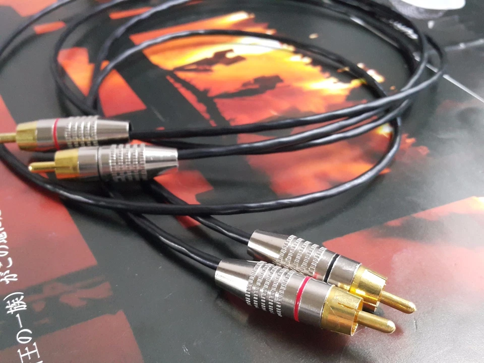 1pair RCA Audio hifi cable Interconnet wire japan Made Pure Copper  - Image 2 of 3