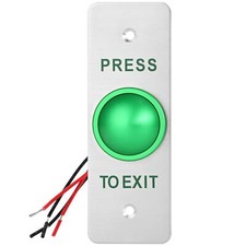 Push to Exit Button  IP68 Waterproof 304 Stainless Steel Panel Round Request t...