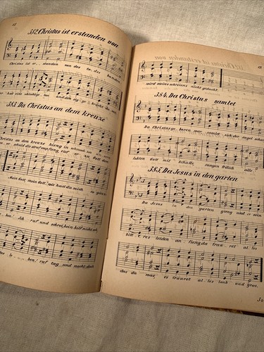 Antique 1854 German Hymnal. Back Cover Loose See Last Photos - Picture 12 of 16