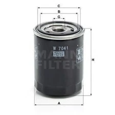 Oil filter Mann filter W7041 for Nissan Sunny II hatchback