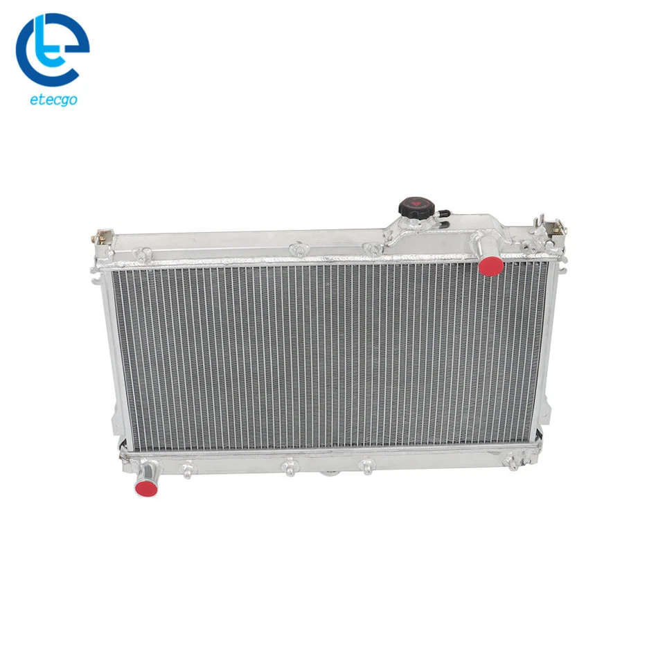 Radiador de alumínio completo 2 fileiras para Mazda Miata MX-5 1.6L i4 1989 1990-1997 - Imagem 3 de 4