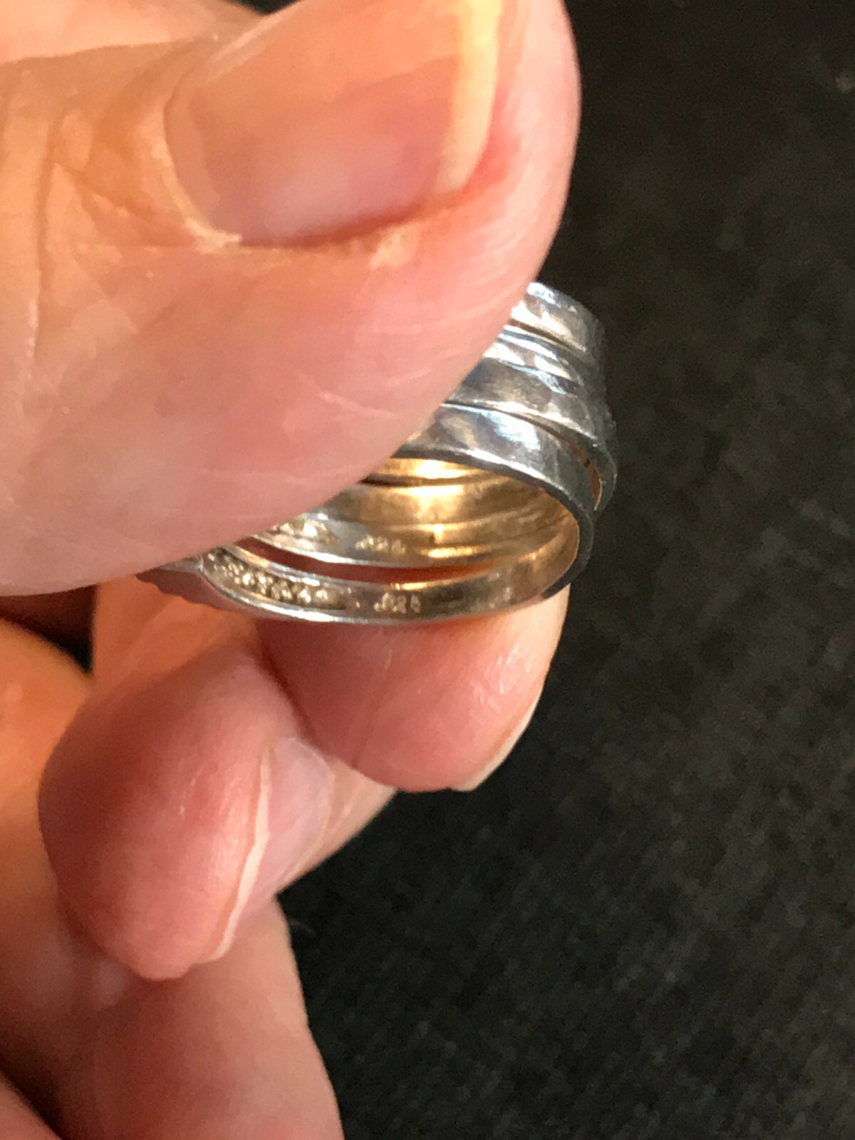 Set 4 Sterling Silver Stackable Gemstone Birthsto… - image 10