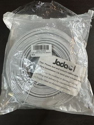 Brand New Sealed Jadaol Ethernet Cable 125 ft Supports Cat 8 / Cat 7 WHITE 26AWG