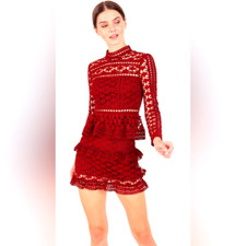 EUC Women’s Burgundy Long Sleeve Bodycon Dress Cut Outs -Tiered Bottom - Size M