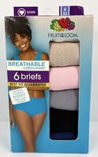  6 NEW WOMENS LADIES FRUIT OF THE LOOM COTTON UNDERWEAR PANTIES BRIEFS XL