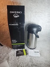 Cresimo Lever Action  Air Pot Thermal Coffee Carafe~ 74.4 oz ~ Model AP1000D