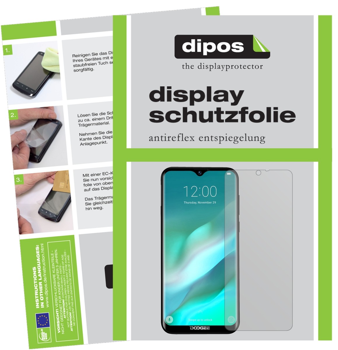 Pellicola Protettiva Antiriflesso Dipos Per Doogee S60 – 2 Pezzi, Opaca, Anti-impronta, Made In Germany