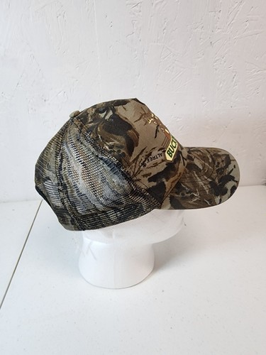 Buckmasters Camo Hat Mesh Snapback Trucker Made in USA Hunting Deer Vintage Cap - Picture 3 of 6