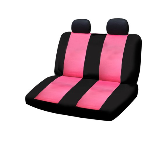 Juego completo de fundas de asiento de coche camión de tela negras y rosas nuevas para Mazda con regalo - Imagen 3 de 7