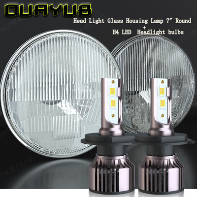 for Chevy Bel Air 1955-1957 7 inch Round LED Headlights DRL H4 High Low Beam