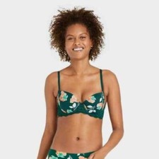 Auden NWT Women's 32A Green Floral The Daydream Light Lift Lace Demi T Shirt Bra
