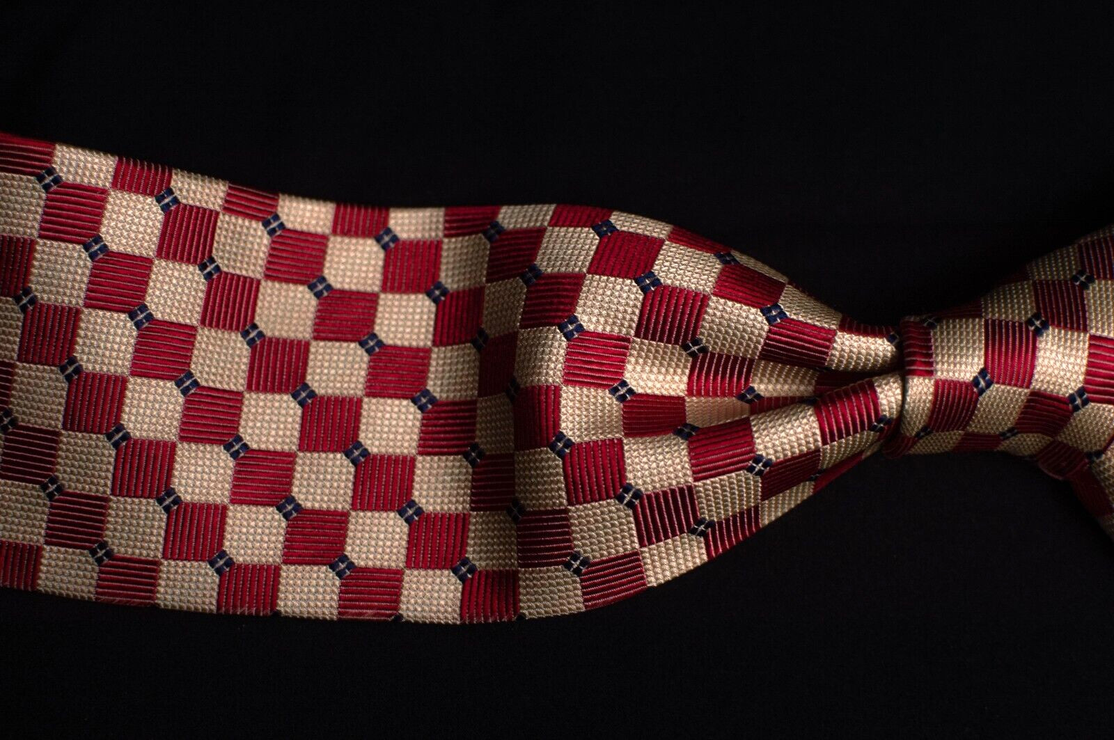 Mark Pendleton - Men's Red Square Pattern 100% Si… - image 6