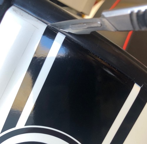 Vespa GTS Bein-Schild Streifen Aufkleber Sticker Roller Sport 300mm SCHWARZ OO4- - Bild 3 von 8