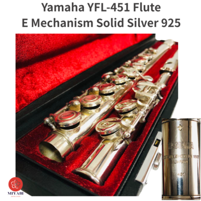 【美品】YAMAHA YFL-451 YFL451 Eメカ フルート YAMAHA ヤマハ YFL 451 頭部管銀製 Eメカ フルート ヤマハ - YAMAHA