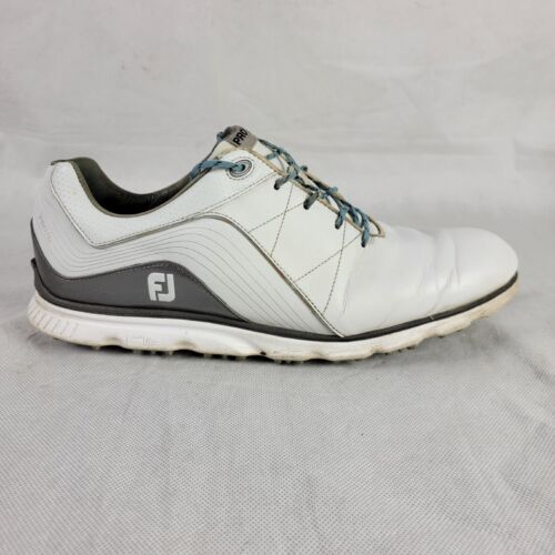 Zapatos de golf Foot Joy Pro SL Classic 53267 blancos gris FJ para hombre talla 13M - Imagen 2 de 15
