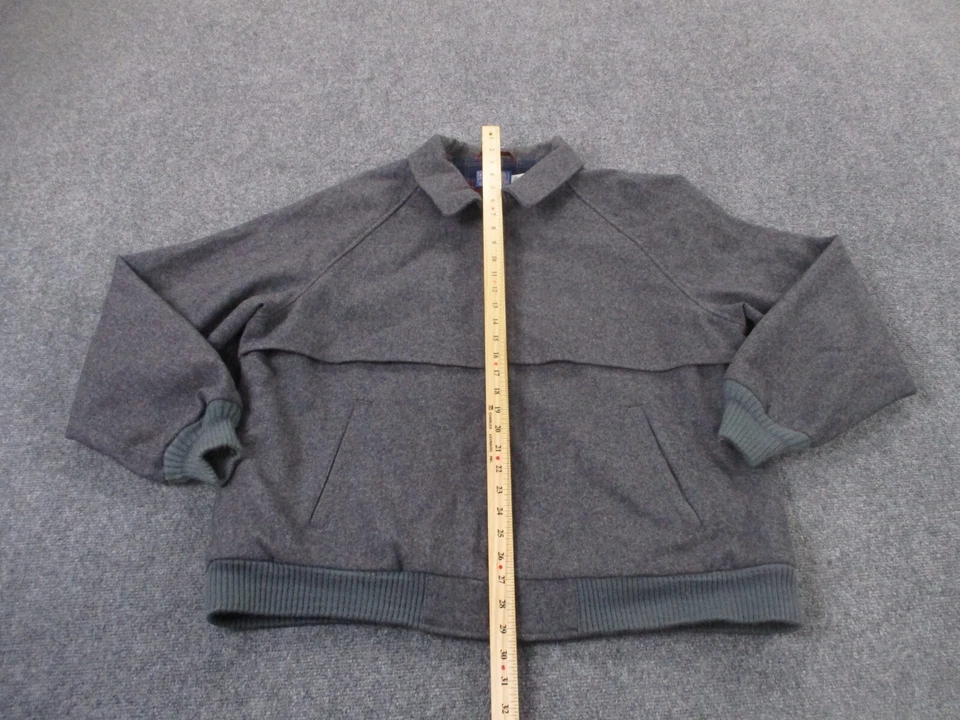 Chaqueta Pendleton Hombres XL Lana Cuadros Vintage Bombardero EE. UU. Forrada Exterior Granero Foto 3 de 4