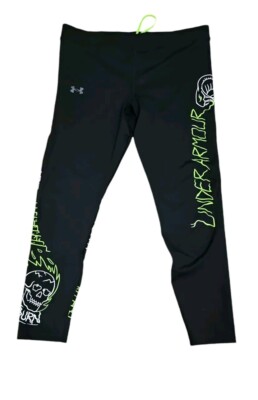 Under Armour Men s XXL Run Ur Face Off Tights Bottoms Pants Trousers Black 
