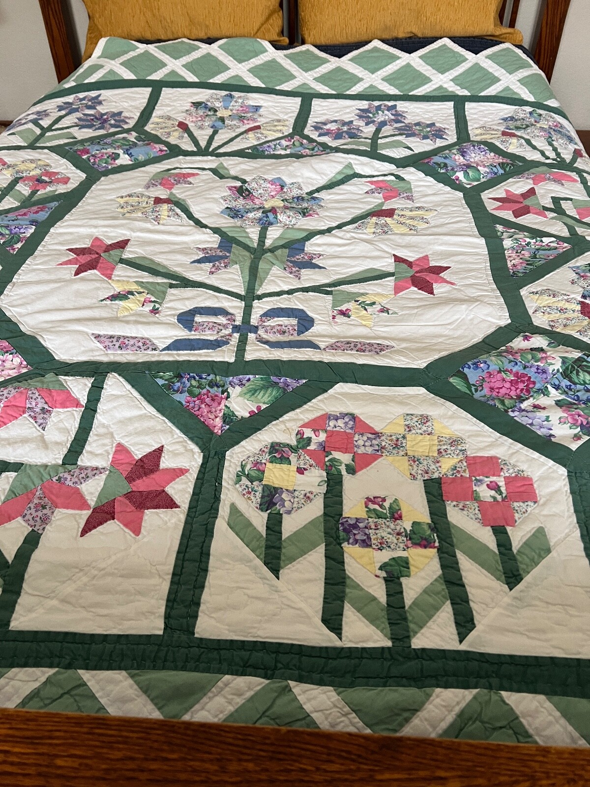 Vintage ARCH Quilts Elmsford NY Hand Quilted Quilt Bedspread eBay