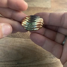 Gold Tone Wavy Scarf Ring Accent Costume Jewelry