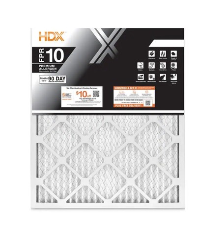 12 PACK: HDX 14 In. x 20 in. x 1 in. Premium Allergen Electrostatic Air Filter - Picture 1 of 3