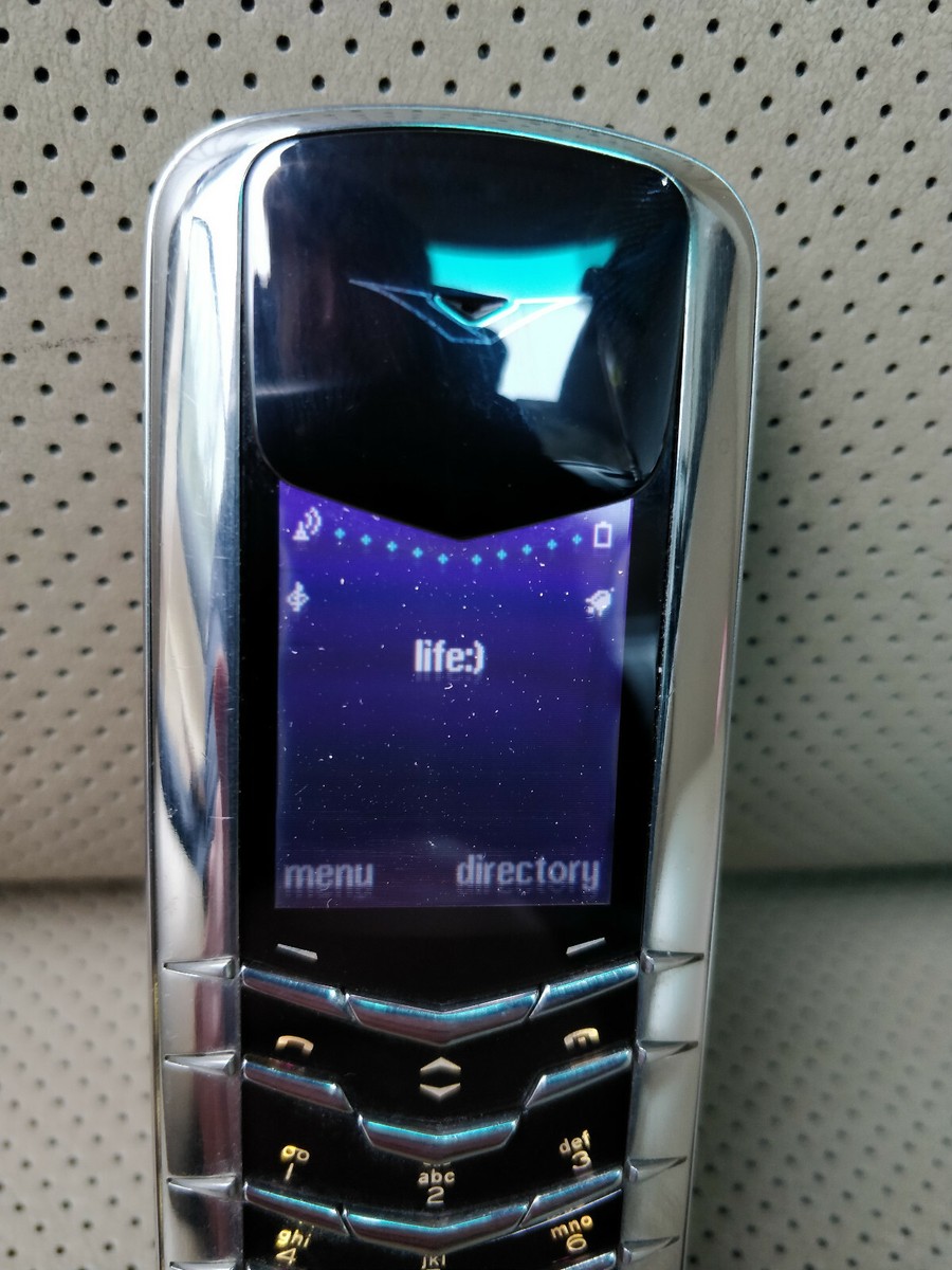 Vertu Signature M Stainless Steel Black Ceramic Cell Phone Genuine