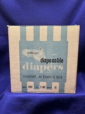 Vintage 1950  s Honeysuckle Disposable Diapers EMPTY Box Sears Robuck