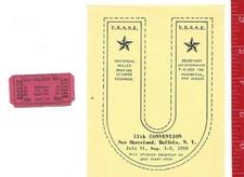 1959 vintage lot roller rink decal New Skateland Buffalo New York & ticket 