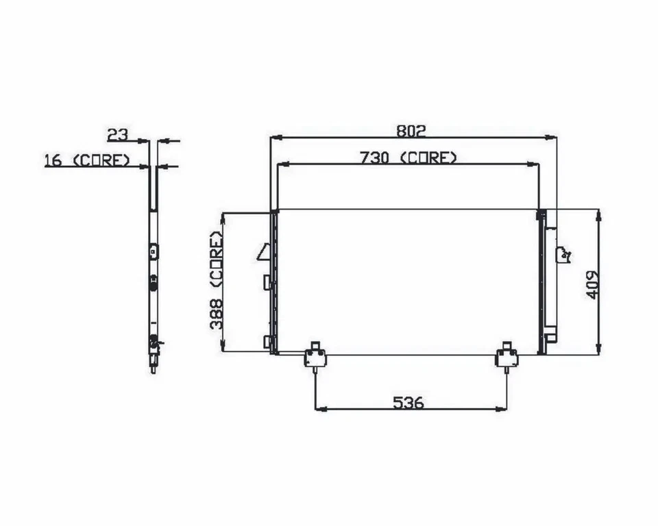 Condensador de aire acondicionado DENSO 477-0568 para Toyota RAV4 01-05 Foto 3 de 3