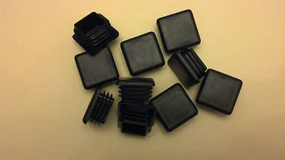 10 Caplugs 1 1/4" SQUARE PLASTIC CAP FOR 10 11 12 14 GAUGE TUBING Made In USA
