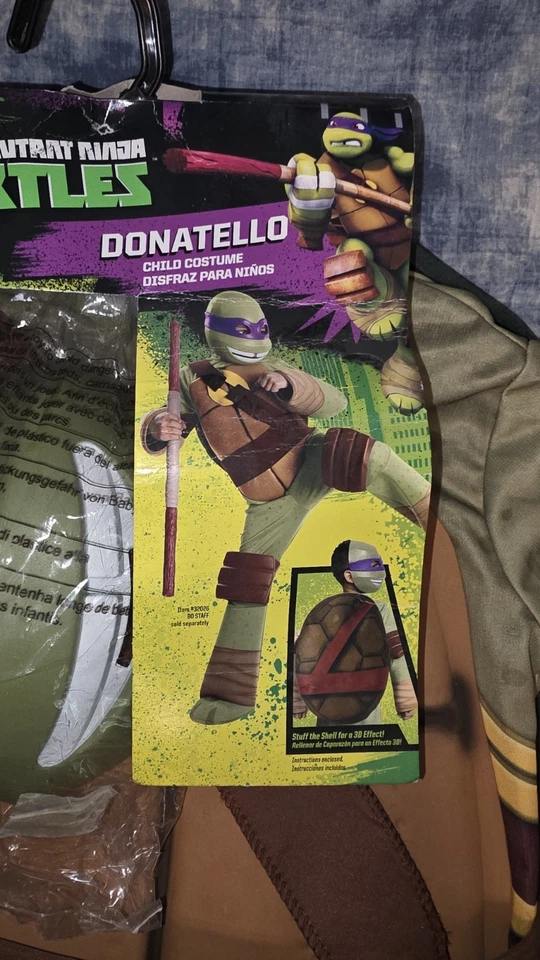 Halloween Teenage Mutant Ninja Turtles Donatello Med Nueva Máscara de Plástico Duro  Foto 4 de 4