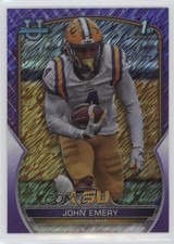 2022 Bowman U Chrome Purple Shimmer Refractor John Emery Jr John Emery #67 14jr