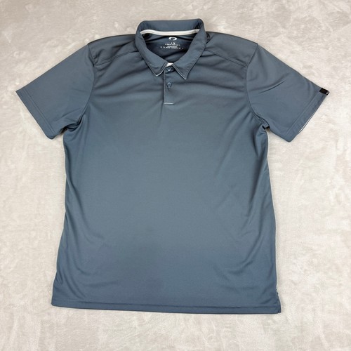 Oakley Polo Shirt Mens L Slate Blue Tailored Fit Short Sleeve Performance Golf - 第 1/9 張圖片