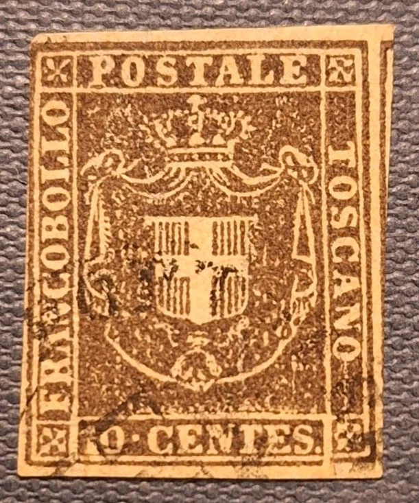 Toskana, Provisorische Regierung 1860, 10 C., Mi. Nr. 19 a, gestempelt