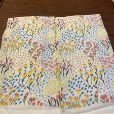 NWT Two Kitchen Towels Soft Colored Flowers 14 x 24