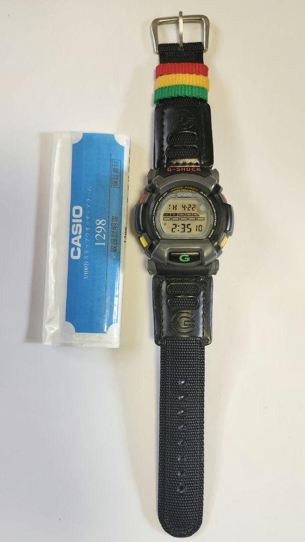 Casio G-SHOCK DW-002BM FOX FIRE Reggae Bob Marley Used JAPAN