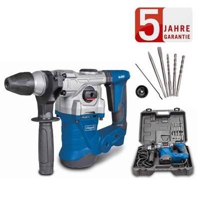 Scheppach 4in1 Bohrhammer DH1300PLUS SDS-Plus Schlaghammer mit 5 Joule & Zubehör