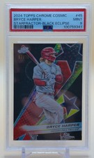 2024 Topps Cosmic Chrome Starfractor Bryce Harper #SF-45 Black Eclipse /10 PSA