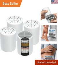 Tool-Free 4-Pack Shower Filter Cartridge - Revitalize Your Shower Experience