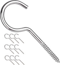 Large Screw Hooks, 4 Inches Heavy Duty Ceiling Hooks for Indoor and Outdoor Hang