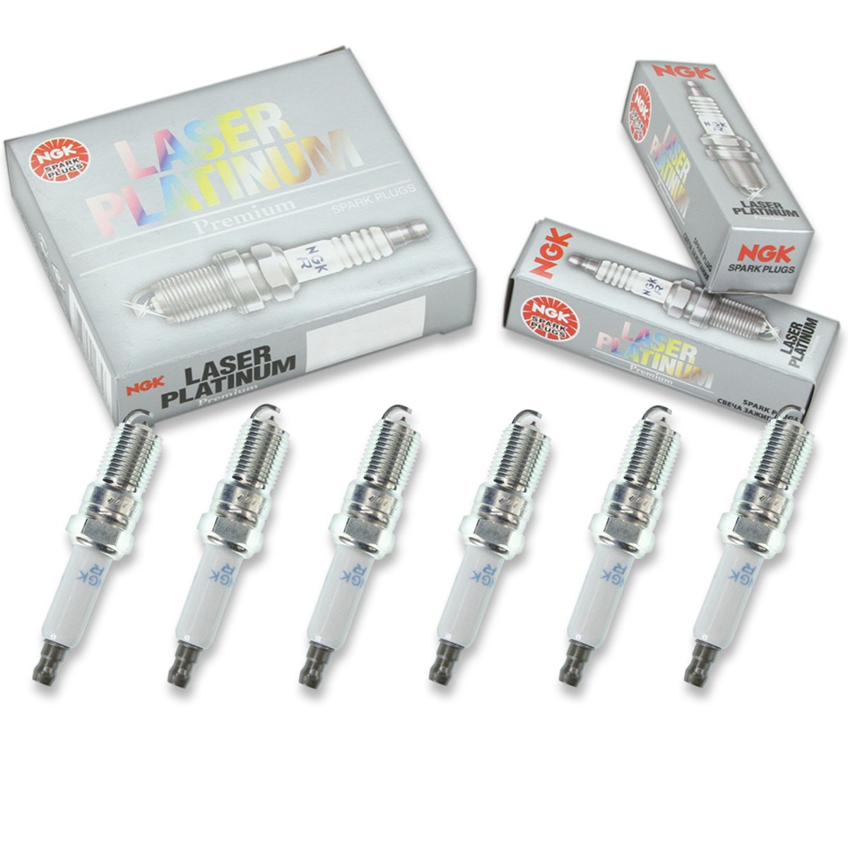 6 pcs NGK Laser Platinum Spark Plugs for 1989-1993 Oldsmobile Cutlass Ciera mj