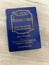 Vintage Playing Cards Made in USA No. 500 Six Handed Games US Playing Card Co